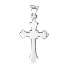 Přívěsek ze stříbra 925 - hladký křížek, členité cípy