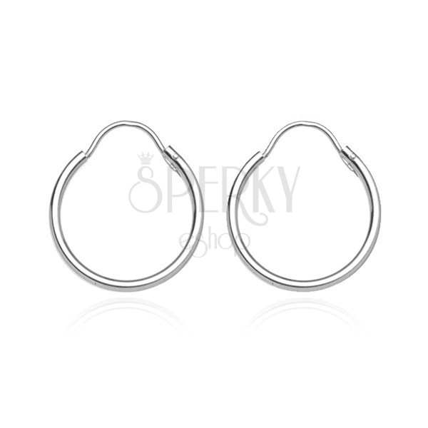 Kruhy ze stříbra 925 - hladký, lesklý povrch, 20 mm