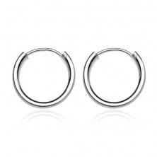 Náušnice ze stříbra 925 - lesklé jednoduché kruhy, 20 mm