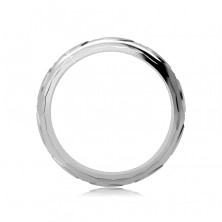 Prsten ze stříbra 925 - gravírovaná zrníčka, malé kužely