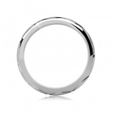 Prsten ze stříbra 925 - zářezy ve tvaru zrnek