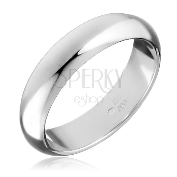 Stříbrný prsten 925 - hladká, mírně vypouklá obroučka
