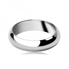 Stříbrný prsten 925 - hladká, mírně vypouklá obroučka