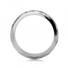 Prsten ze stříbra 925 - gravírovaný pás obrysů zrnka