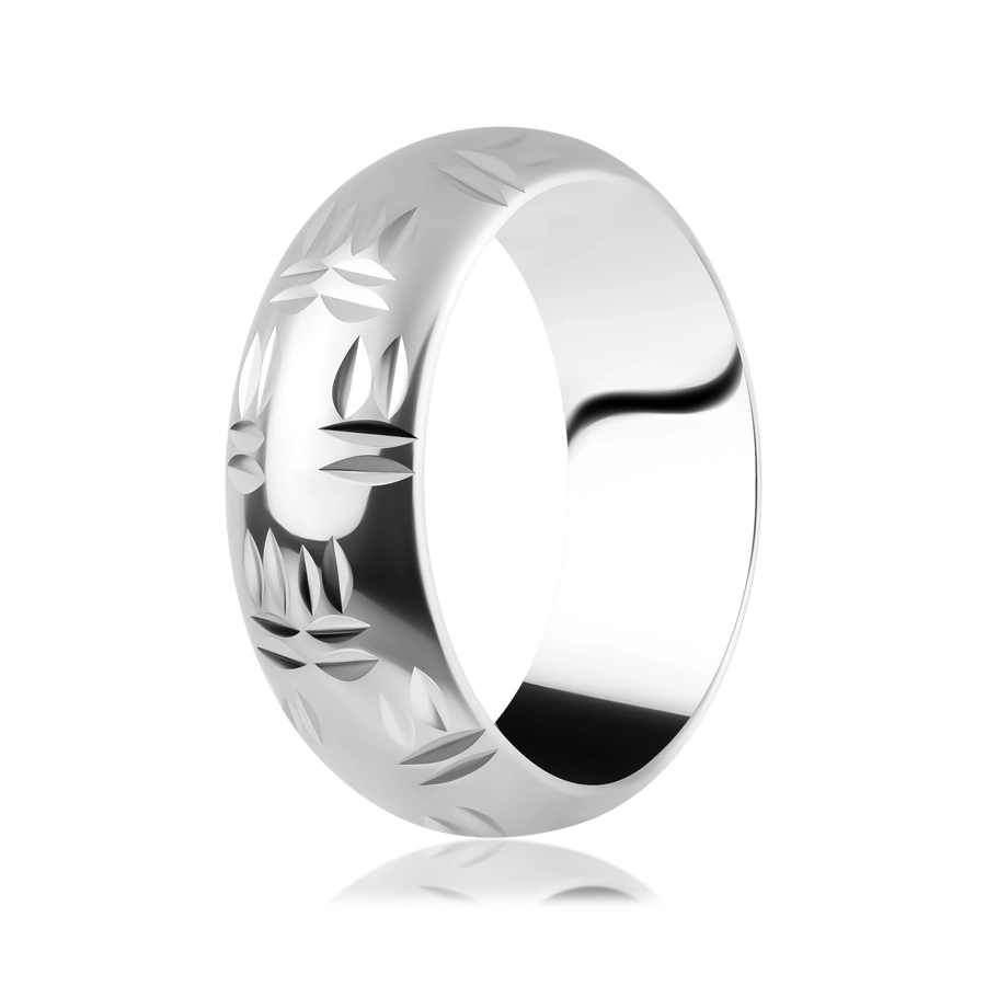 Stříbrný prsten 925 - indiánský motiv, dvojité zářezy - Velikost: 64