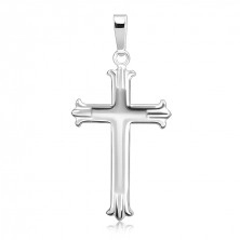 Stříbrný přívěsek 925 - kříž s trojitým cípem