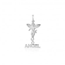 Stříbrný přívěsek 925 - malý andílek s nápisem ANGEL