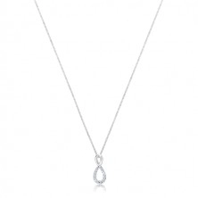 Stříbrný náhrdelník - osmička vykládaná zirkony