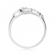 Prsten ze stříbra 925 - zaoblený třpytivý zirkonový motýl
