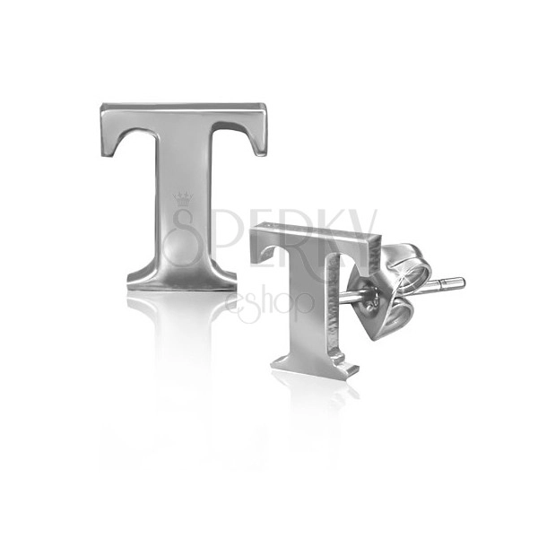 Puzetky z oceli - lesklý tvar písmenka T
