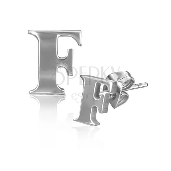 Ocelové puzetky - tiskací tvar písmene F